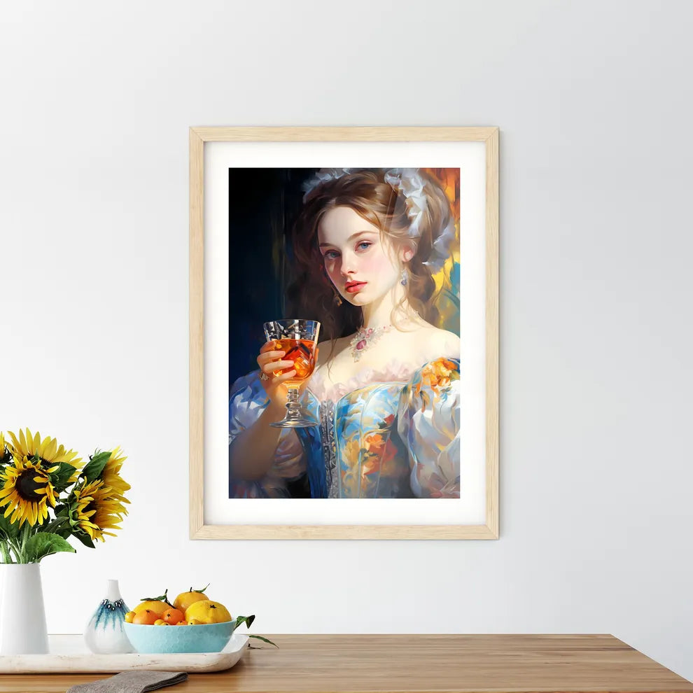 White Lady Cocktail - A Woman Hold Framed Print