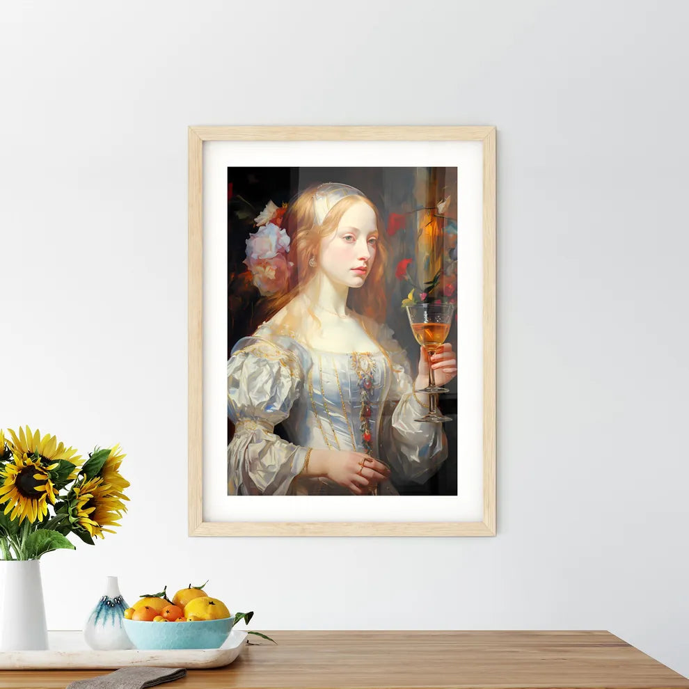 White Lady Cocktail - A Woman Hold Framed Print
