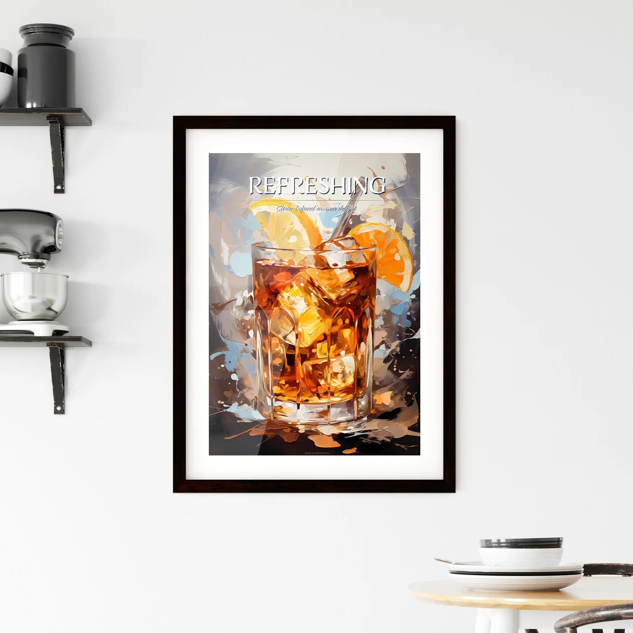 White Russian Cocktail - A Glass Of Ice Tea  Framed Print