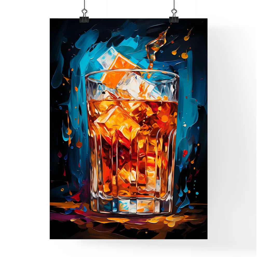White Russian Cocktail - A Glass Of L Poster