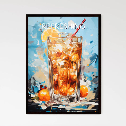 White Russian Cocktail - A Glass Of Ice Tea  - Framed Art Print
