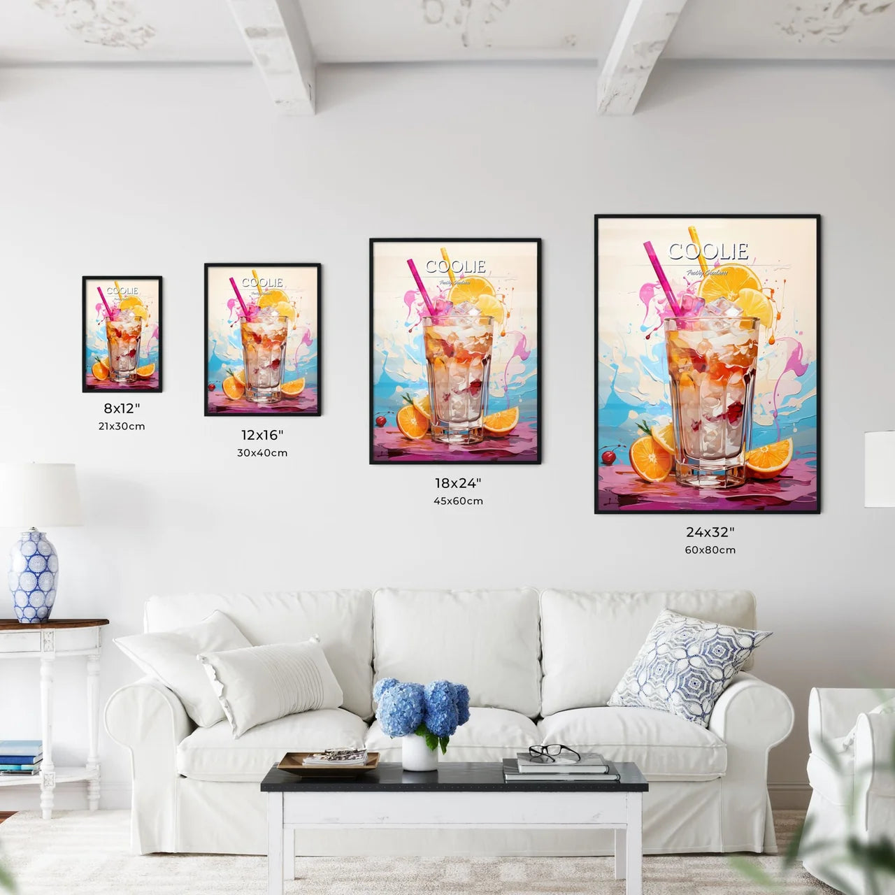 White Russian Cocktail - A Glass Of Ice And  - Kitchen Hangings