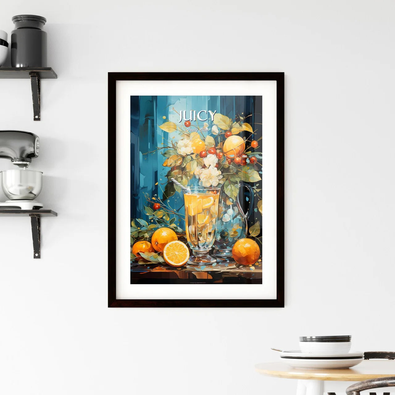 White Sangria - A Glass Of Orange Juice  Framed Print