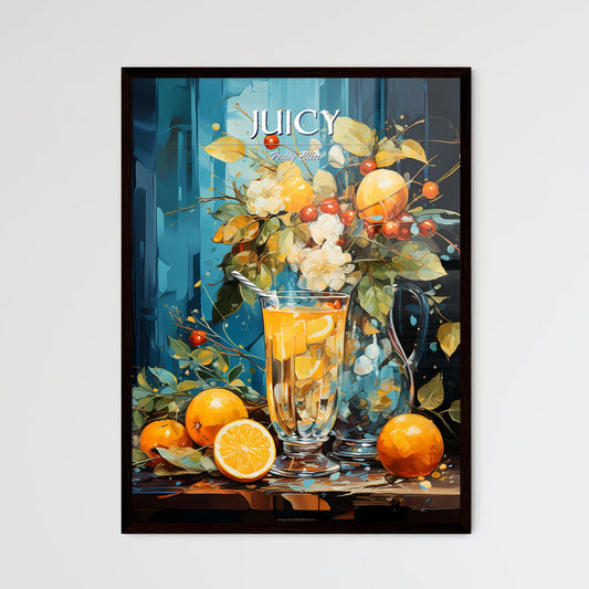 White Sangria - A Glass Of Orange Juice  - Framed Art Print