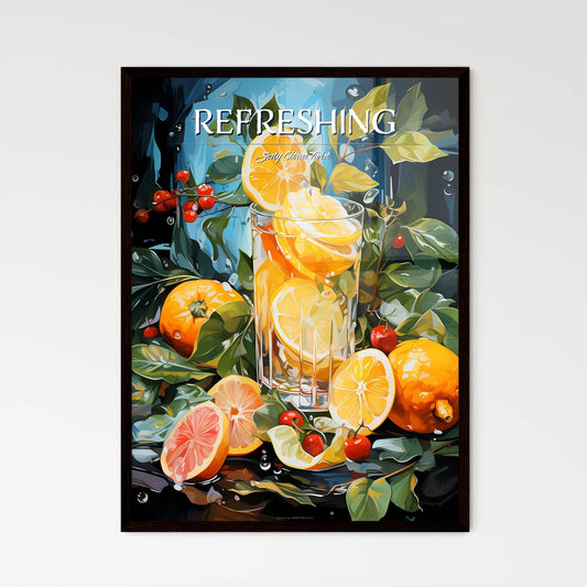 White Sangria - A Glass Of Lemonade With - Framed Art Print