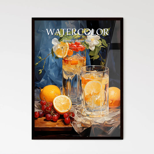 White Sangria - A Glass Of Water With Fr - Framed Art Print