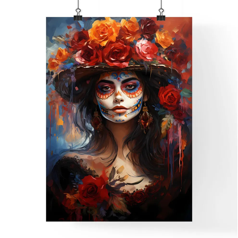 Woman In Dia De Los Muertos Day Of The Dead  Poster