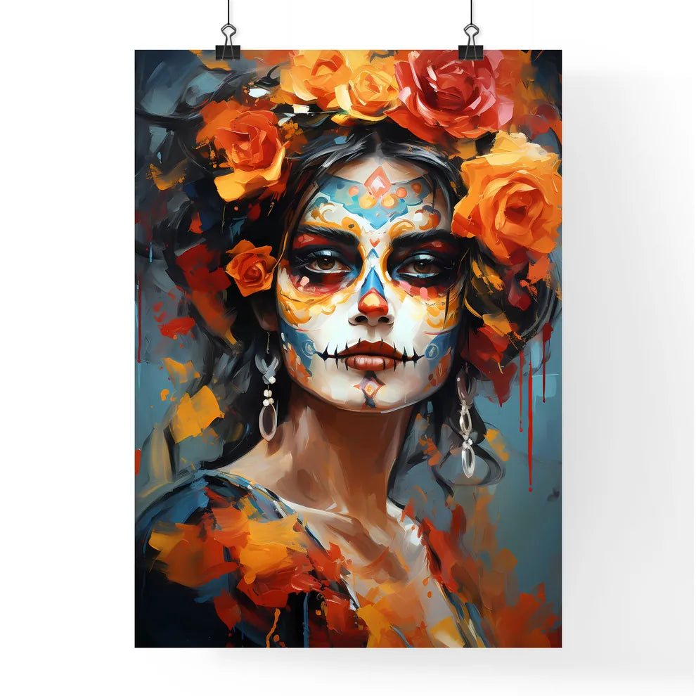Woman In Dia De Los Muertos Day Of The Dead  Poster