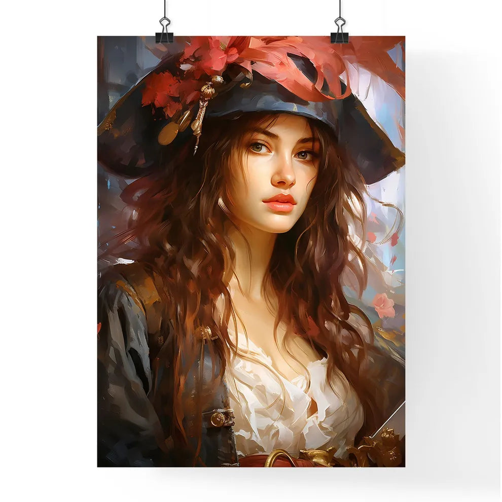 Woman Pirate With A Sword - A Woman In A Poster