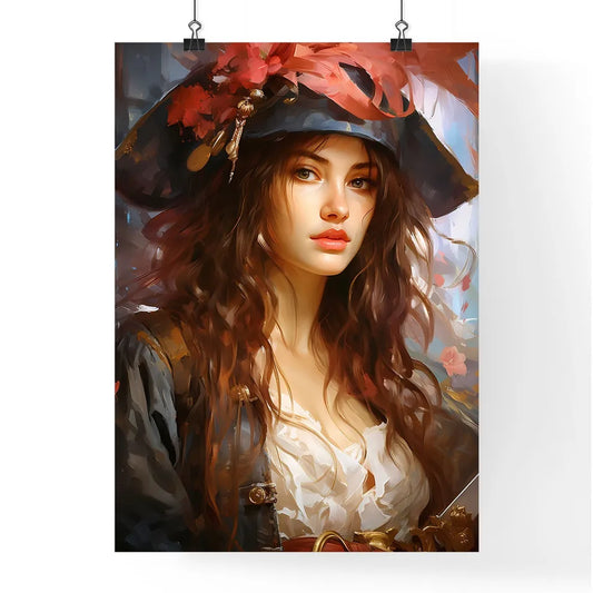 Woman Pirate With A Sword - A Woman In A Poster