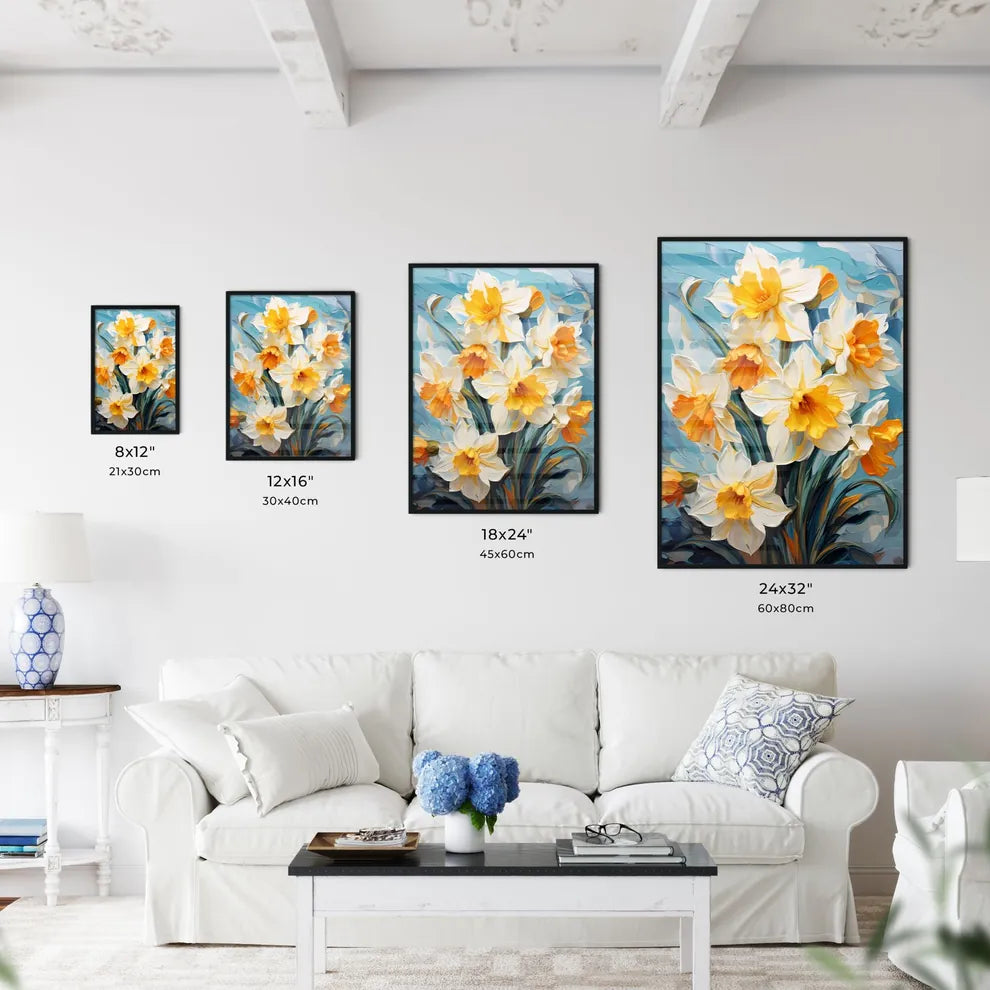 Yellow Daffodil Flowers In Spring - A Painti - Kitchen Hangings