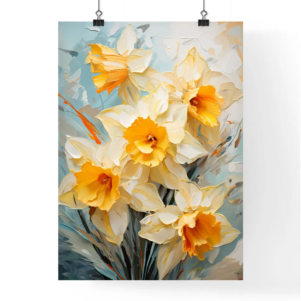 Yellow Daffodil Flowers In Spring - A Group  Poster