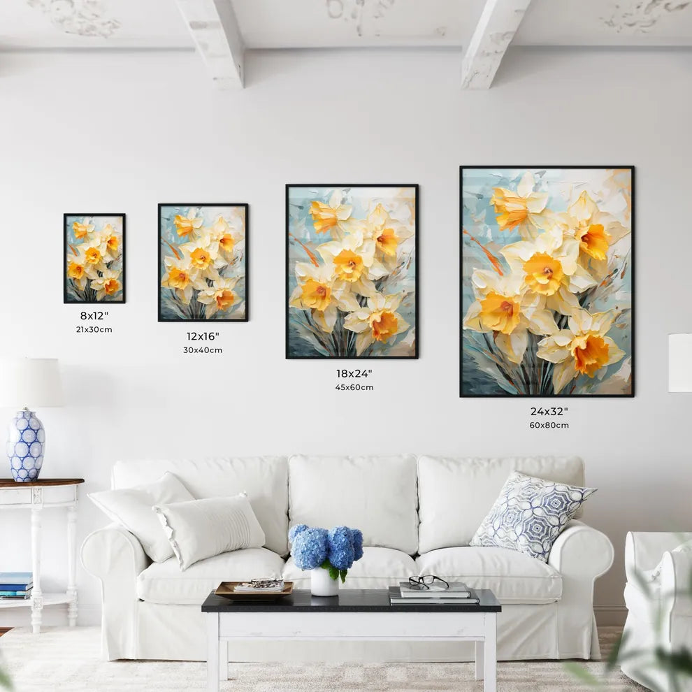 Yellow Daffodil Flowers In Spring - A Group  - Kitchen Hangings