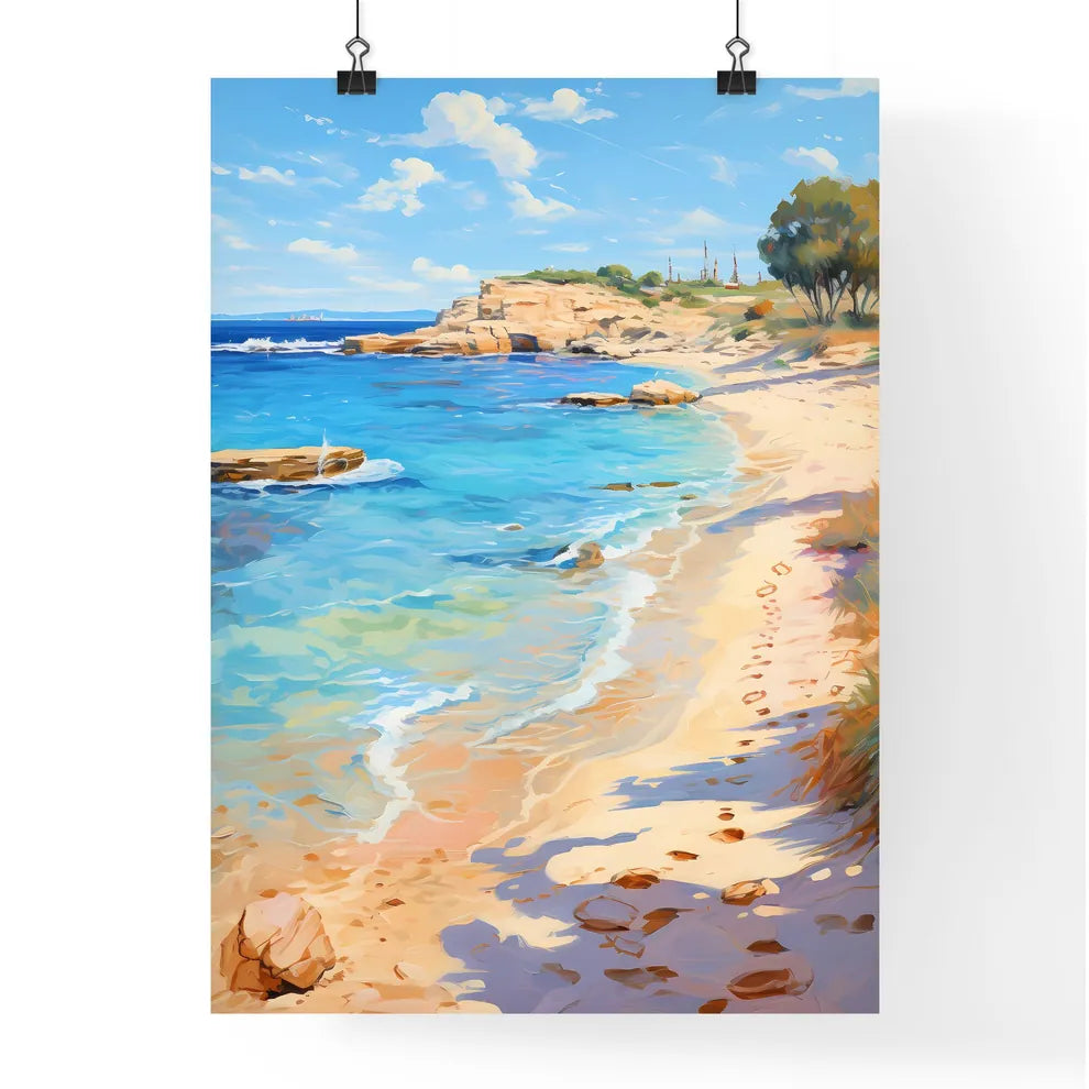 A Lot Of Footprints On The Sand - In Rhodes  Poster