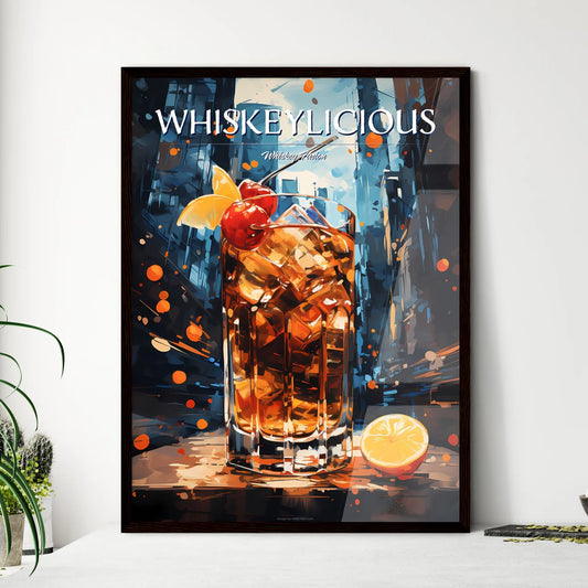 A Manhattan Is A Cocktail Made With Whiskey  - Framed Art Print