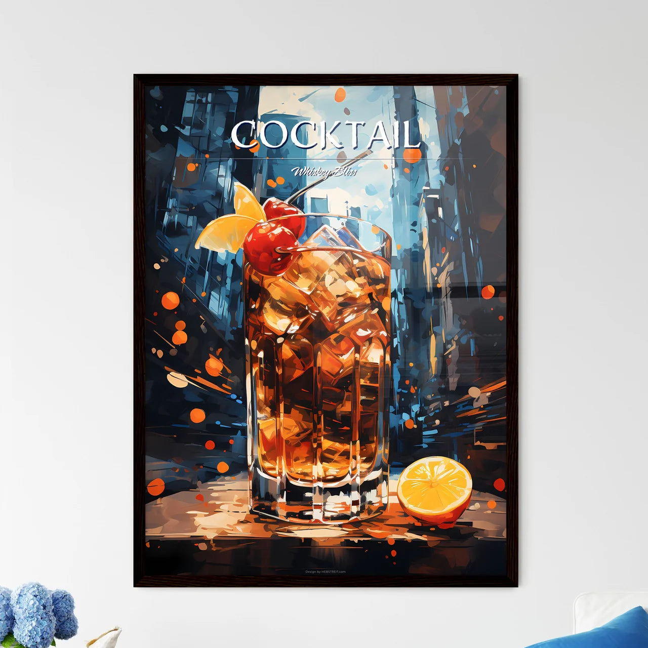 A Manhattan Is A Cocktail Made With Whiskey  - Framed Art Print