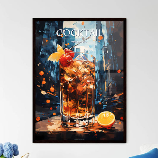 A Manhattan Is A Cocktail Made With Whiskey  - Framed Art Print