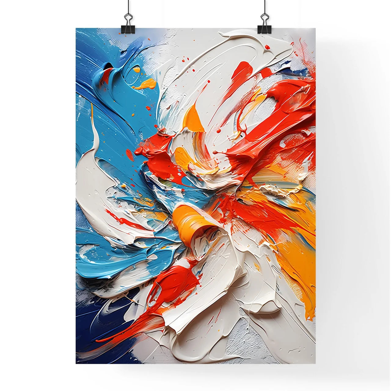 Abstrack Oil Painting Splashes - A Close Up  Poster