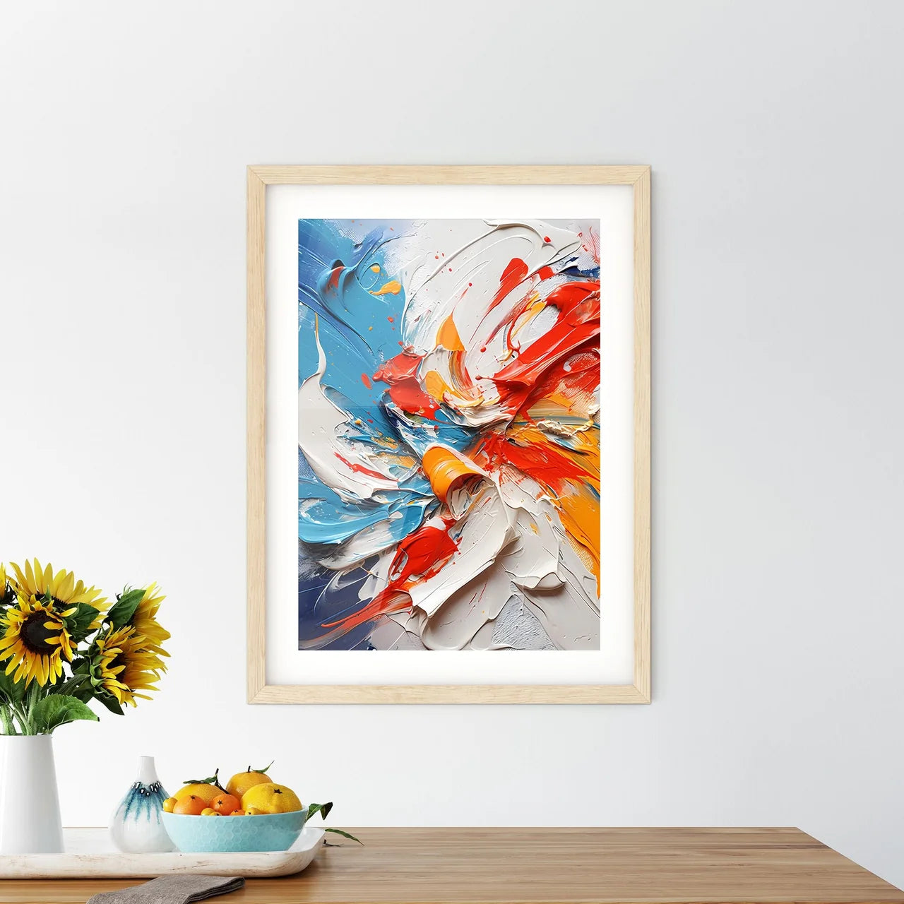 Abstrack Oil Painting Splashes - A Close Up  Framed Print