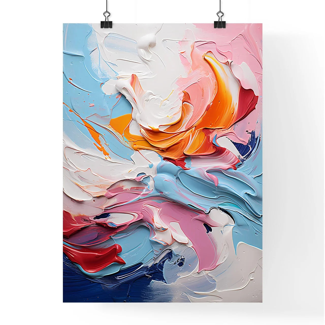 Abstrack Oil Painting Splashes - A Close Up  Poster