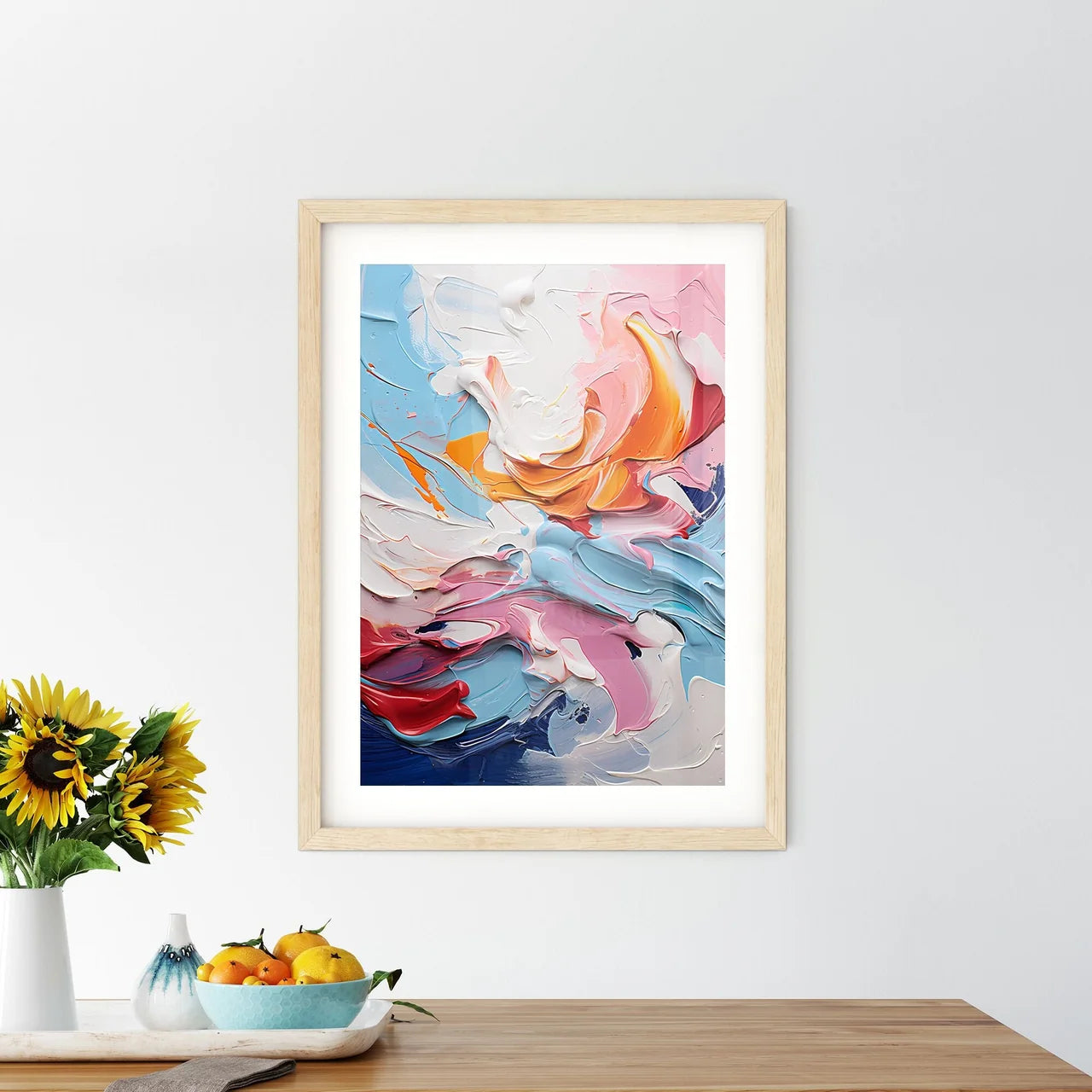 Abstrack Oil Painting Splashes - A Close Up  Framed Print