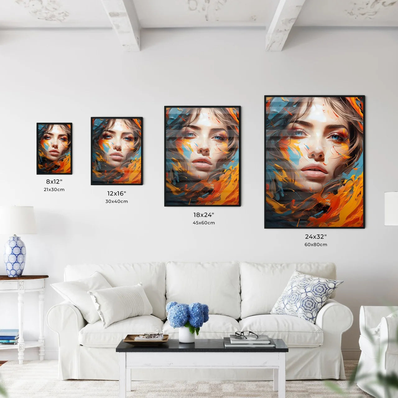 Abstract Oil Painting With Thick Pen Strokes - Kitchen Hangings