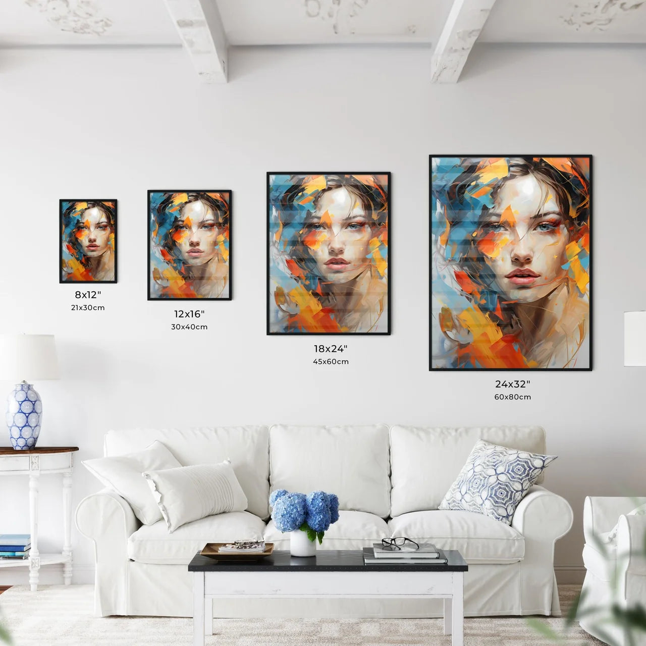 Abstract Oil Painting With Thick Pen Strokes - Kitchen Hangings