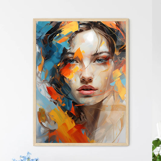 Abstract Oil Painting With Thick Pen Strokes - Framed Art Print