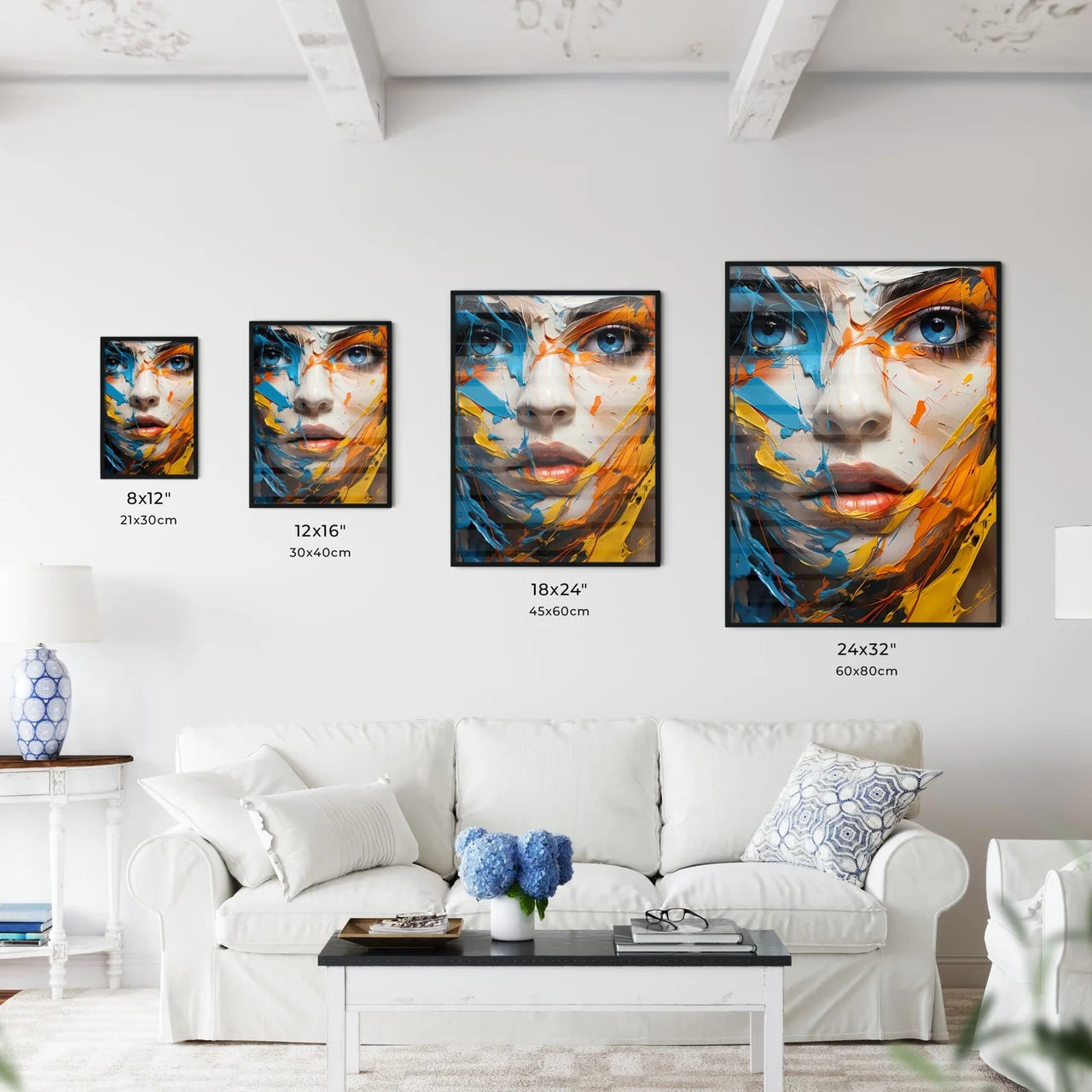 Abstract Oil Painting With Thick Pen Strokes - Kitchen Hangings