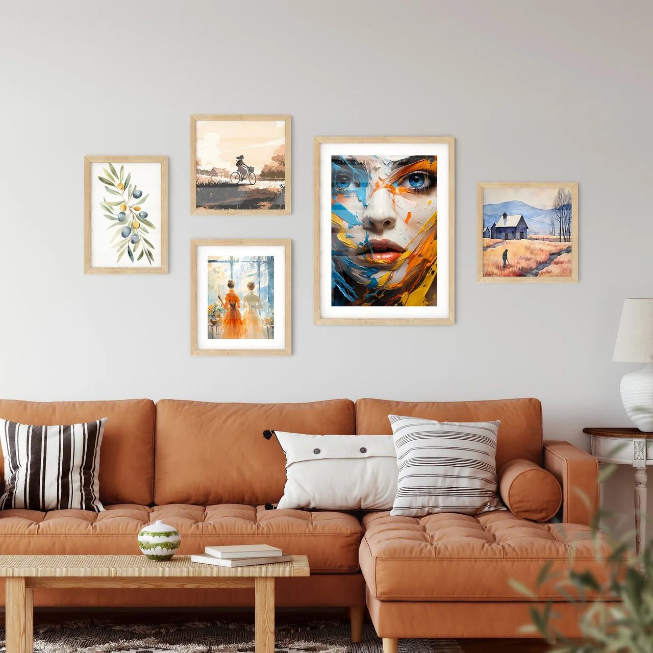 Abstract Oil Painting With Thick Pen Strokes Wall Art