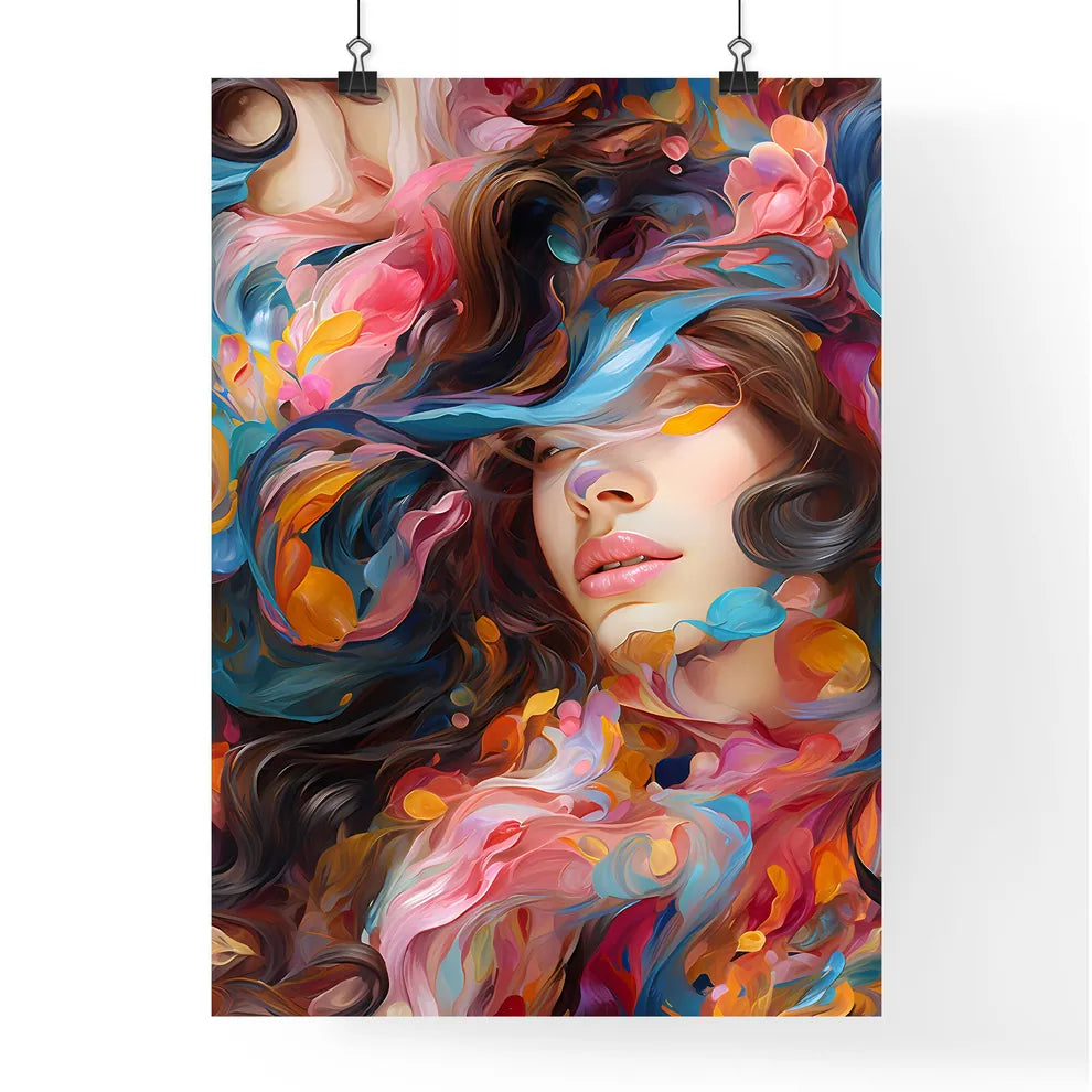 Abstrct Boho Pattern - A Woman With Poster