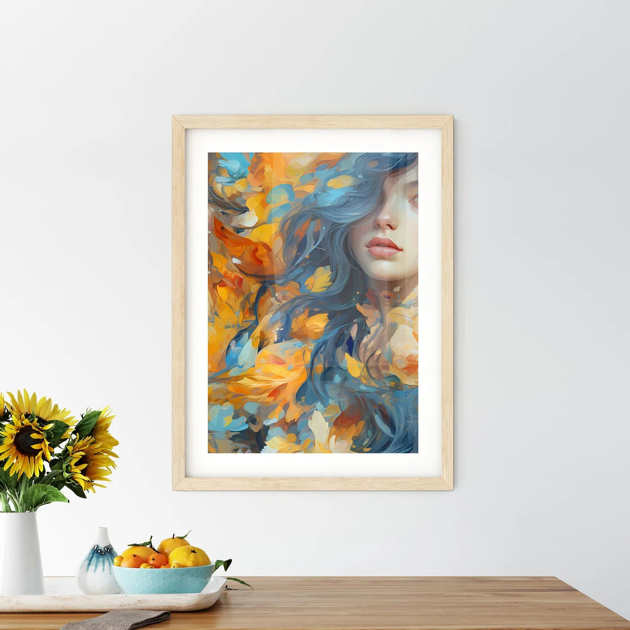 Abstrct Boho Pattern - A Woman With Framed Print
