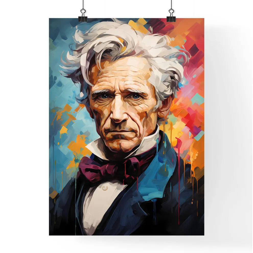 Andrew Jackson Potrait With Lines Painted -  Poster
