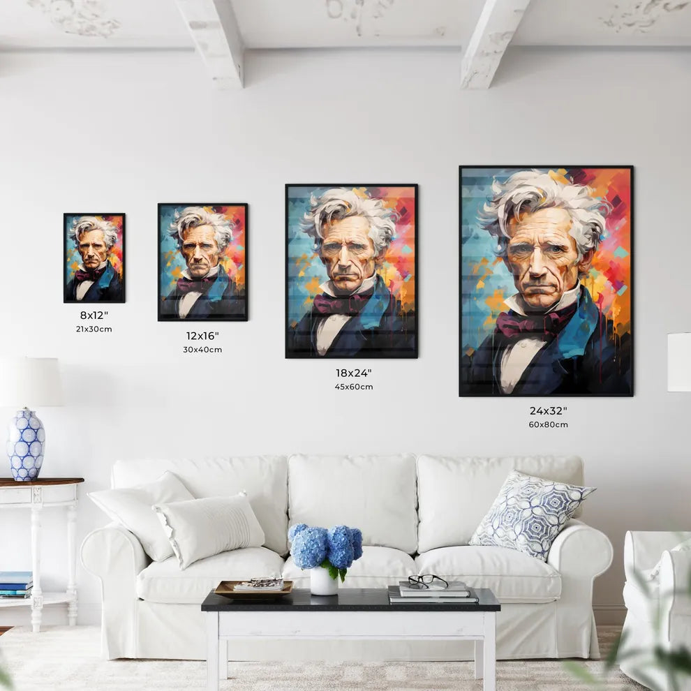 Andrew Jackson Potrait With Lines Painted -  - Kitchen Hangings
