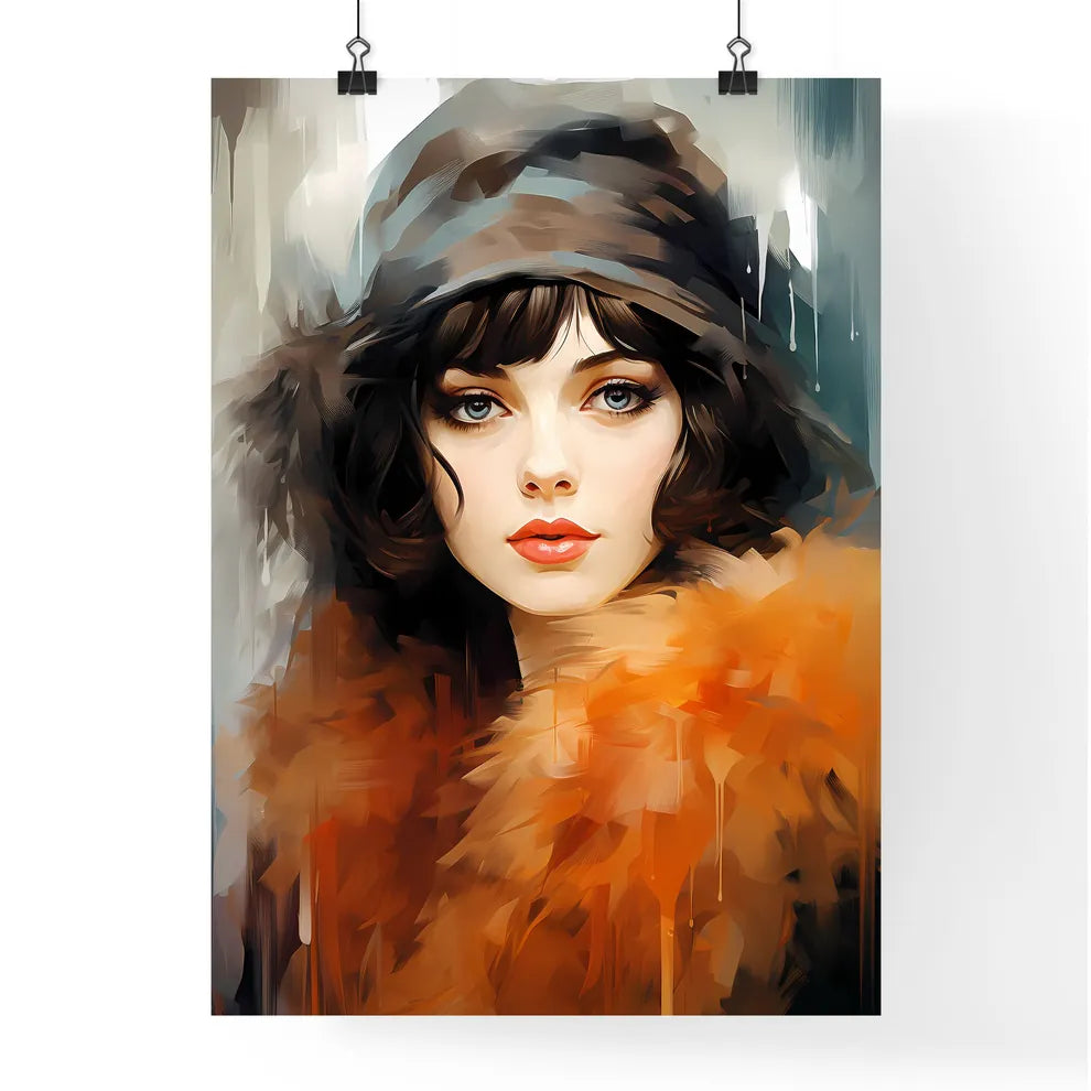 Beautiful Woman Retro Flapper Style Roaring  Poster