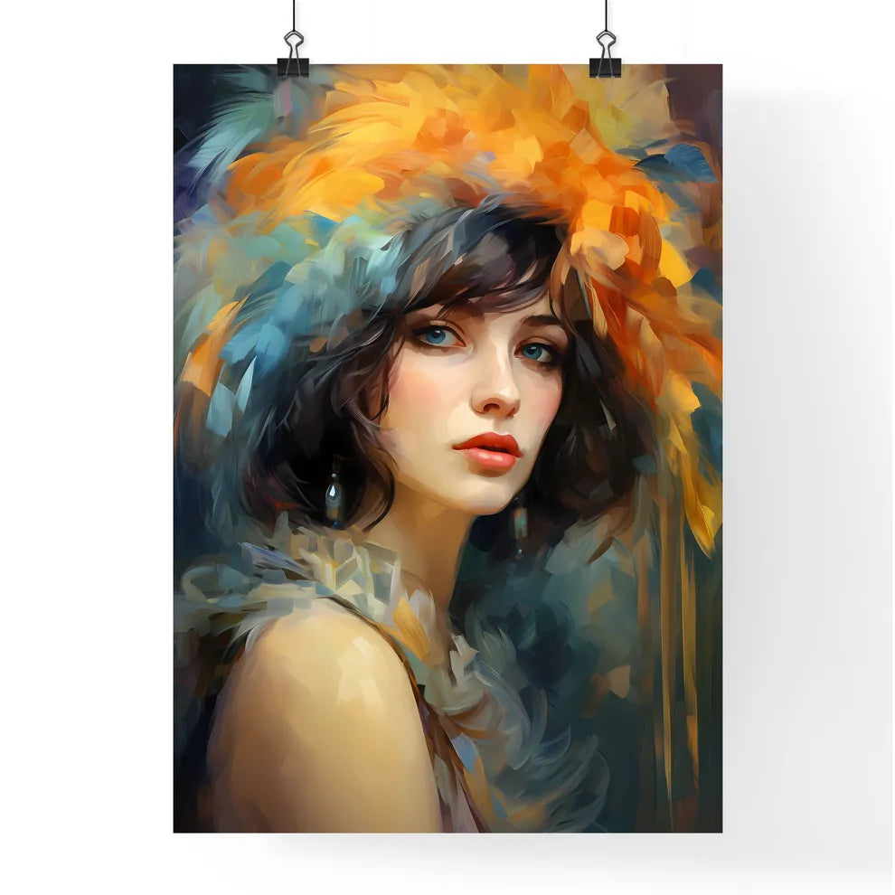 Beautiful Woman Retro Flapper Style Roaring  Poster