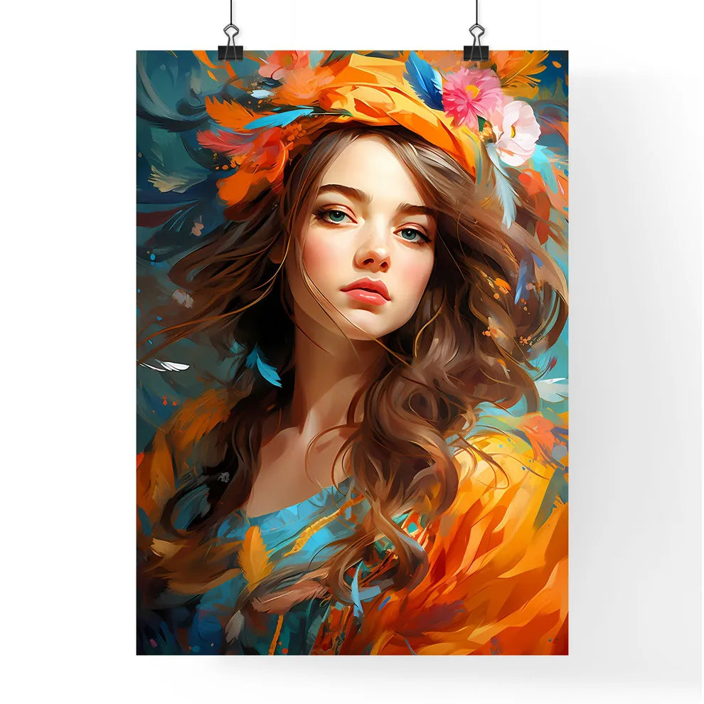 Boho Pattern - A Woman With Poster