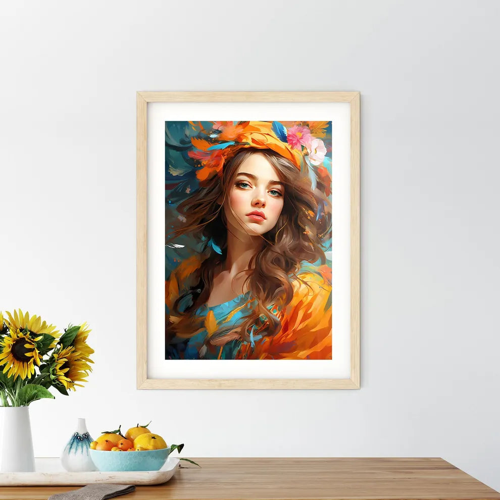 Boho Pattern - A Woman With Framed Print