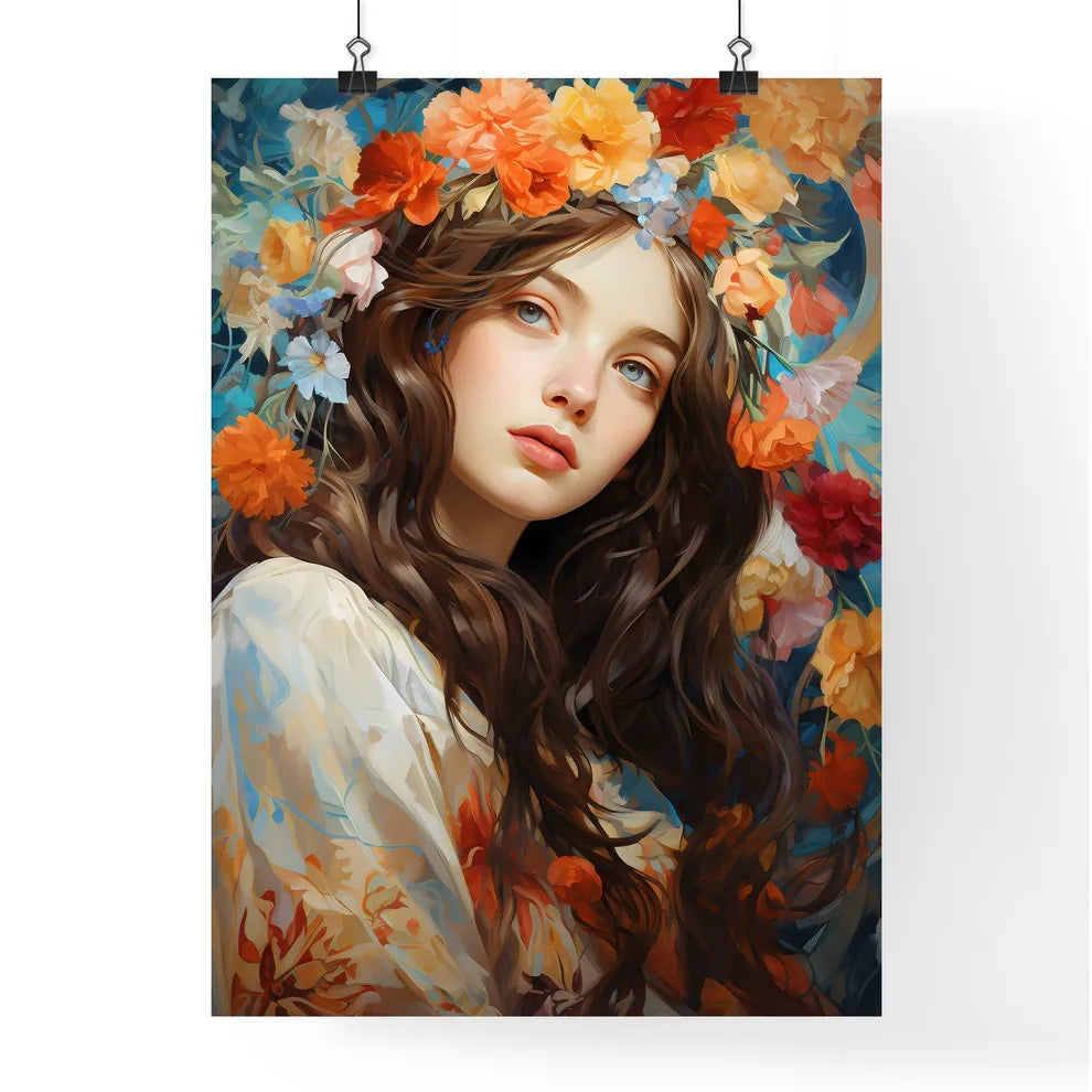 Boho Pattern - A Woman With Poster