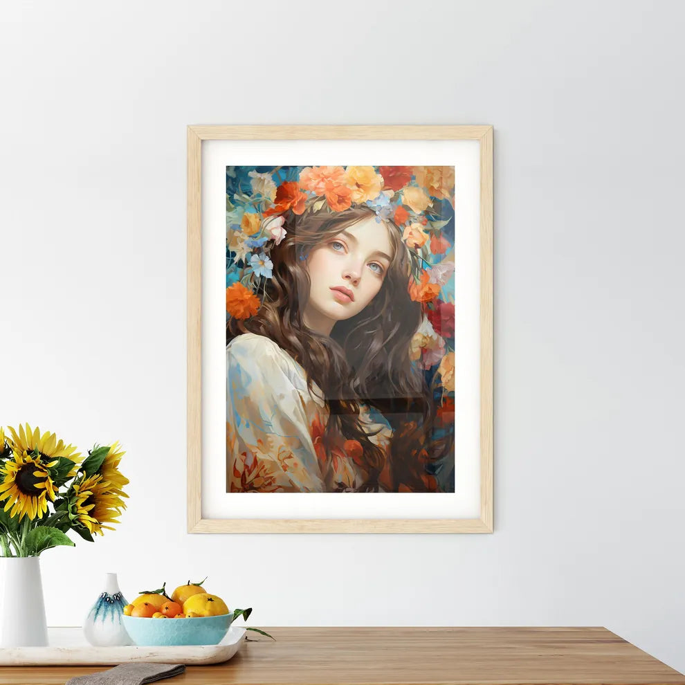 Boho Pattern - A Woman With Framed Print