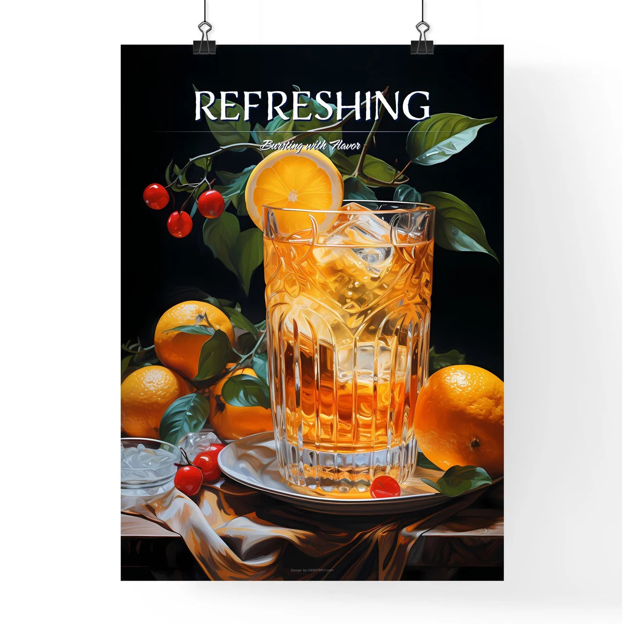 Campari And Soda - A Glass Of Ice Tea With  Poster