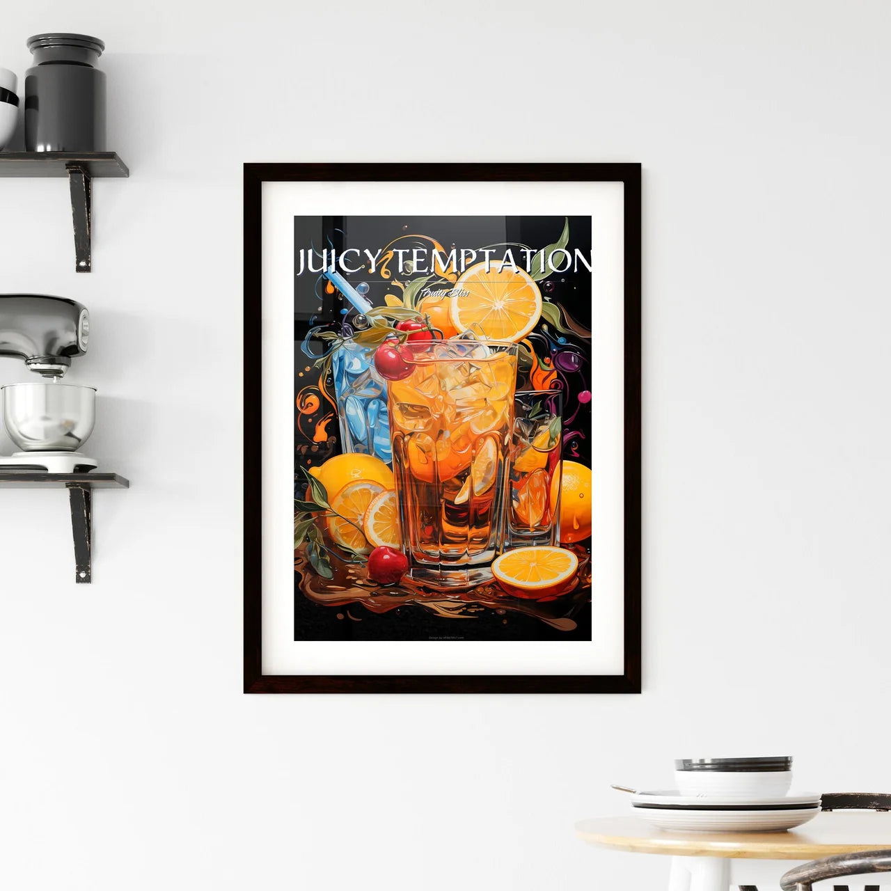 Campari And Soda - A Glass Of Ice Tea With  Framed Print