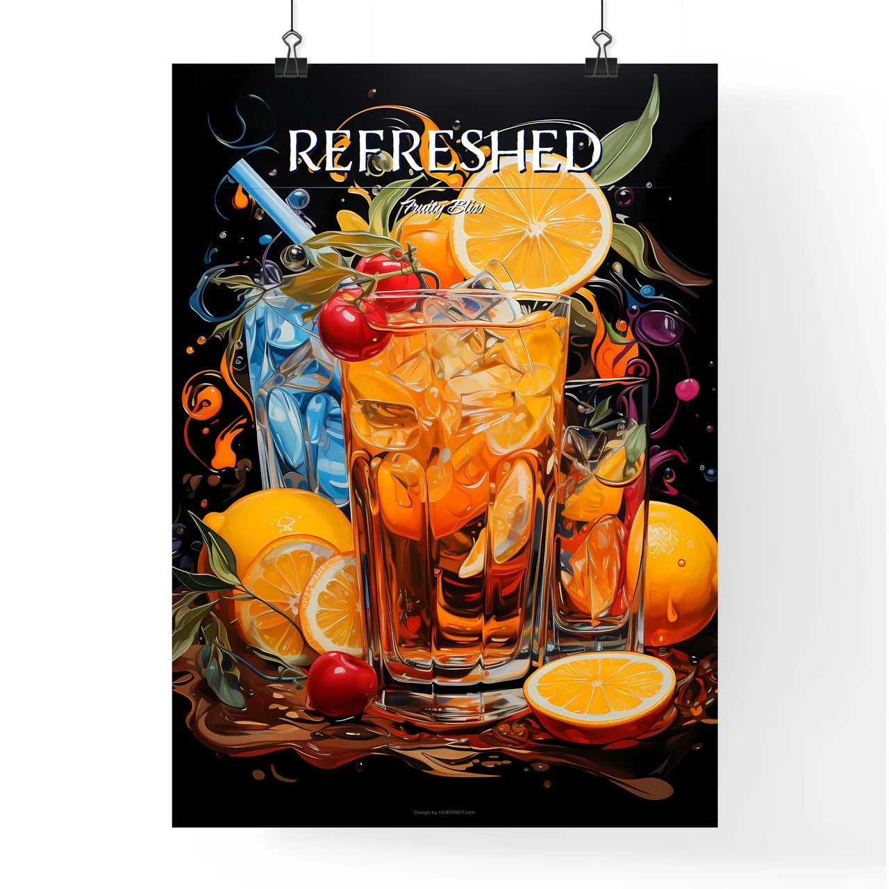 Campari And Soda - A Glass Of Ice Tea With  Poster