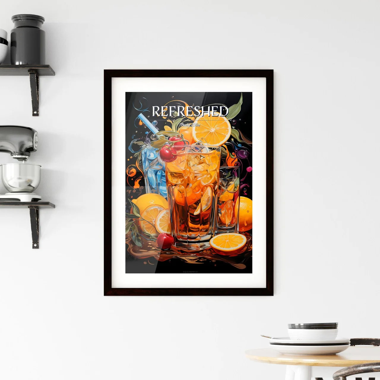 Campari And Soda - A Glass Of Ice Tea With  Framed Print