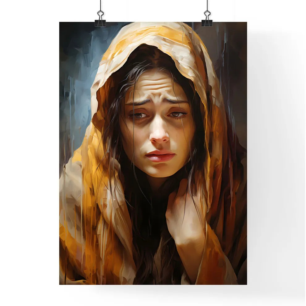 Closeup Shot Of A Female Wearing A Biblical  Poster