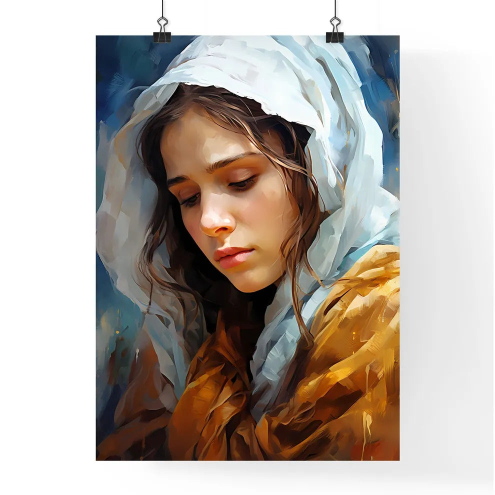 Closeup Shot Of A Female Wearing A Biblical  Poster