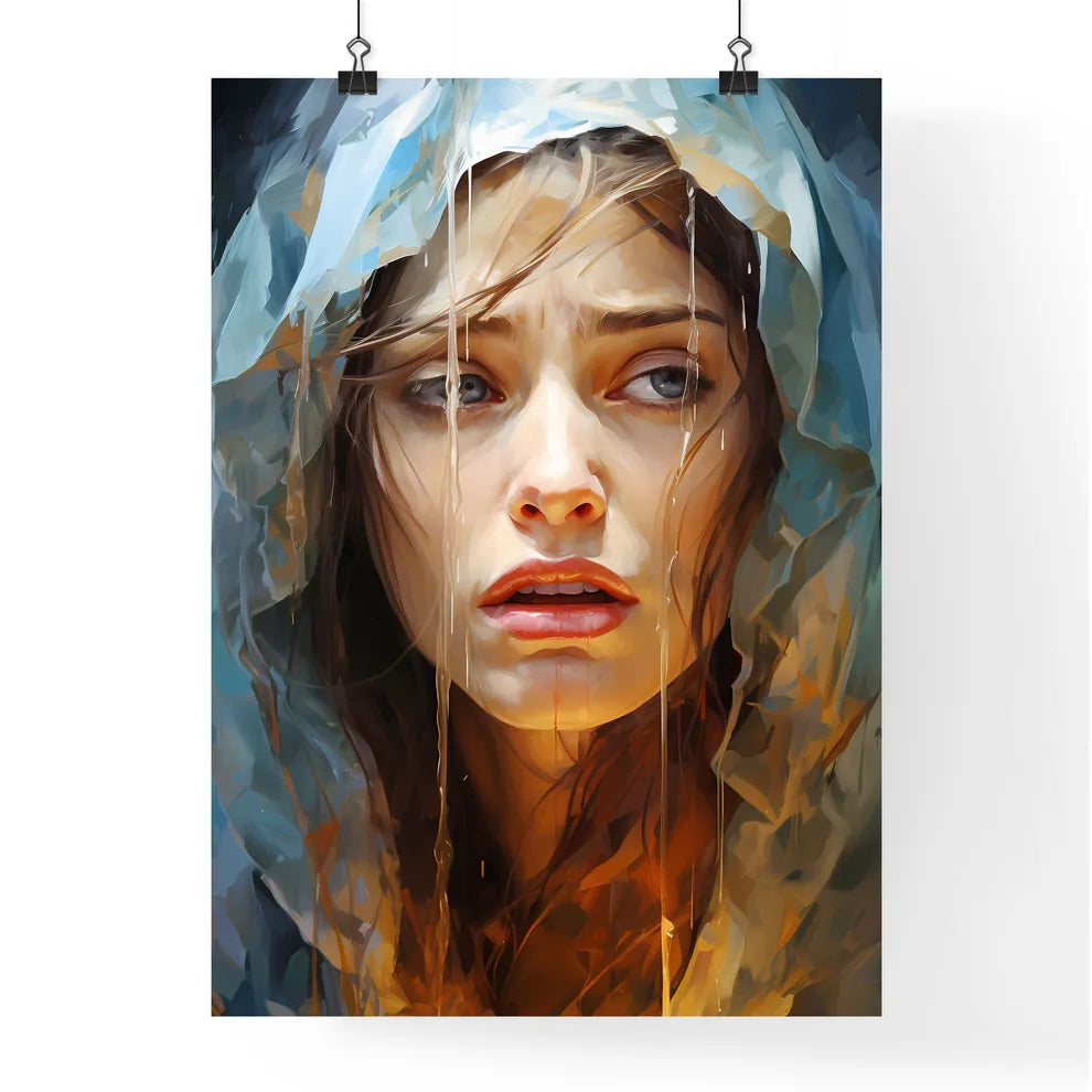 Closeup Shot Of A Female Wearing A Biblical  Poster