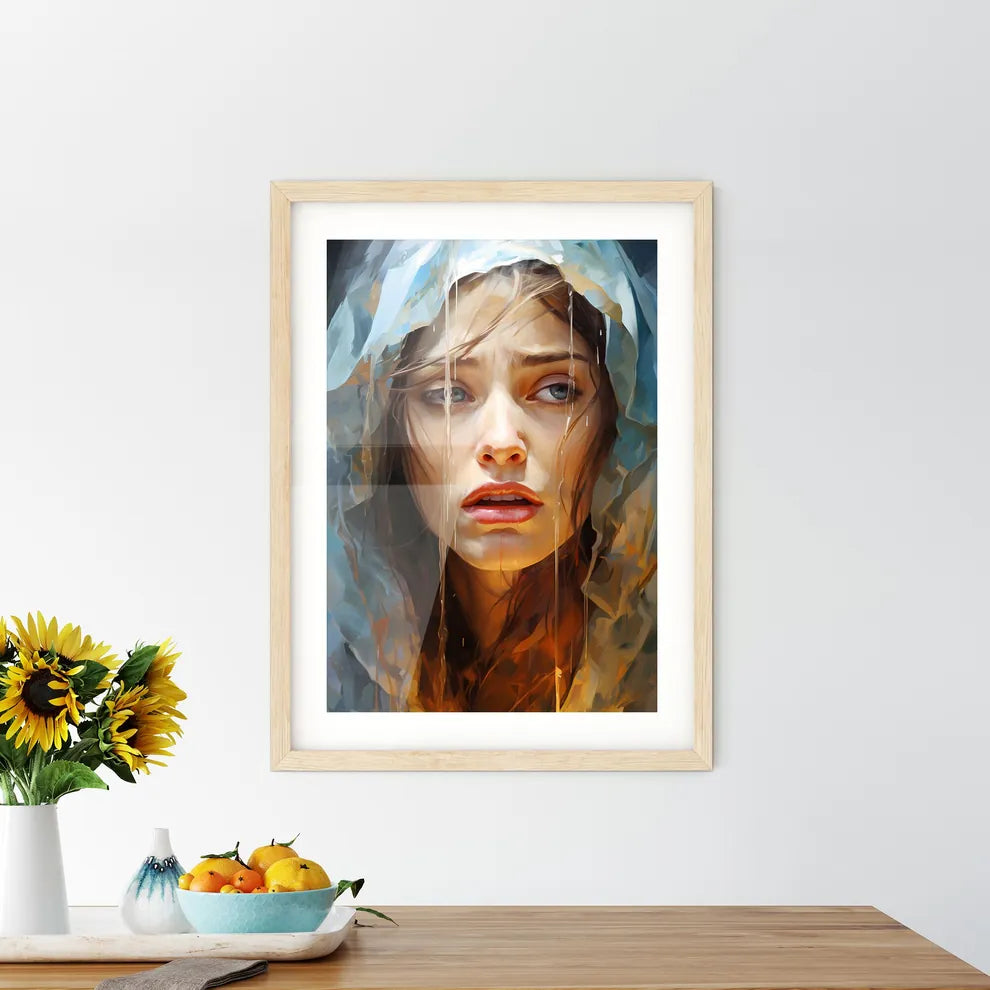 Closeup Shot Of A Female Wearing A Biblical  Framed Print