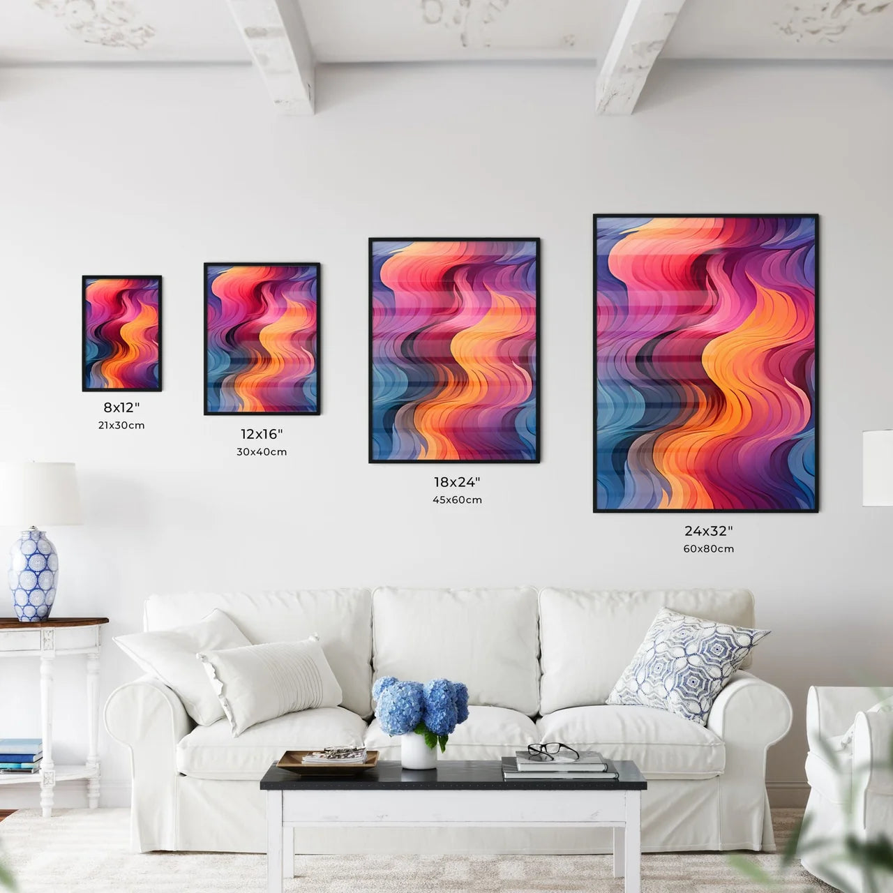 Colorful Geometric Seamless Repetitive Curvy - Kitchen Hangings