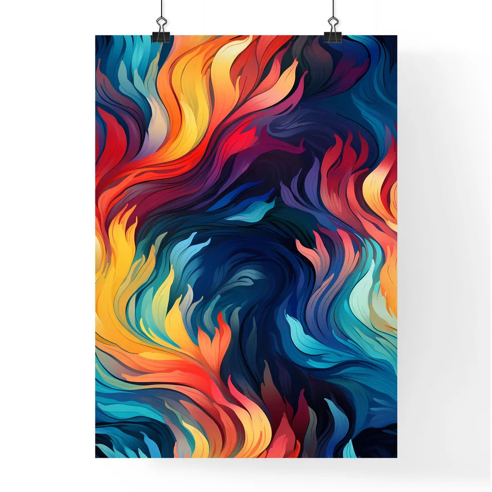Colorful Geometric Seamless Repetitive Curvy Poster